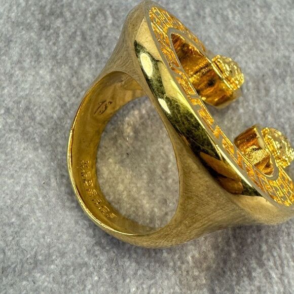 Versace Unisex Medusa Gold Rodeo Ring - Picture 6 of 10